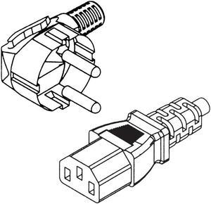 European AC Powercord - 6ft