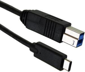 USB 3.0 C Male to B Male, 3ft