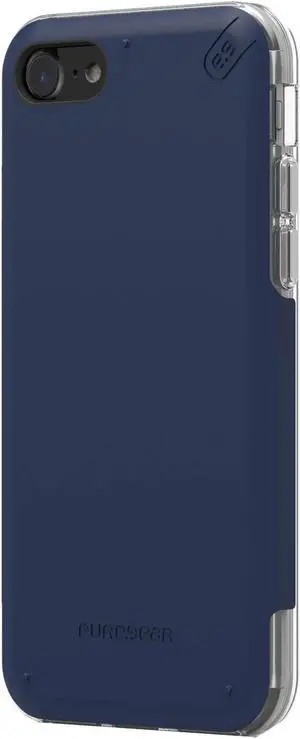 PureGear DualTek Pro Matte Navy Blue Case Cover for iPhone SE 2022/2020, 8, 7