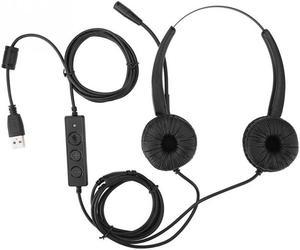 H500D USB Call Center Headphone Stretchable Over Ear Headphone With Noise Reduction MIC