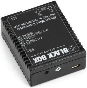 Micro Mini Media Converter, 10-/100-/1000-Mbps Copper to 1000-Mbps Duplex Fiber, SFP