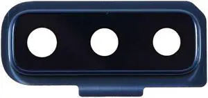 Camera Lens Cover with Bracket and Glass Replacement Part For Samsung Galaxy A7 (2018) A750 A750F 6.0 Inch (Blue)