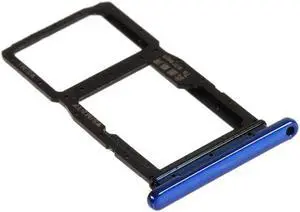 SIM Micro SD Card Tray Holder Slot Adapters Replacement Parts For Huawei P Smart Z (Blue)