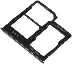 Dual SIM Card Tray Holder Replace Part For Samsung Galaxy A40 A405 (Black)
