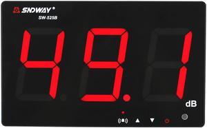 SNDWAY SW-525B Wall Mounted Digital Sound Level Meter Data Store Audio Noise Level db Decibel Monitor Tester for Restaurant Indoor Home