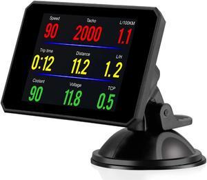 P16 Head up Display OBD Smart HUD Auto Digital Meter OBD2 Port Warning Windshield Alarm System