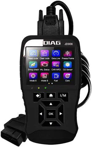 Professional OBD ? Automotive Scanner JD906 Full System Upgraded Code Reader OBD ? Scanner For Fuel Core Engine Analysis - Black