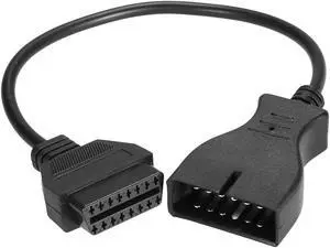 OBD-II Extension Cable 12 Pin to OBD OBDII 16 Pin Adapter Connector Replacement for GM 12Pin 40cm OBD-II Extension Cable 12 Pin to OBD OBDII 16 Pin Adapter Connector Replacement for GM 12Pin 40cm