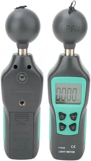 Mini Digital Luxmeter 0-200000 LCD Display Handheld Illuminometer Luminometer Photometer Temperature Multifunctional Tester