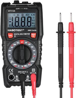 HABOTEST HT113A Digital Multimeter 2000 Counts Non Contact Multi Meter Voltmeter Ammeter Ohmmeter Voltage Test Resistance Test