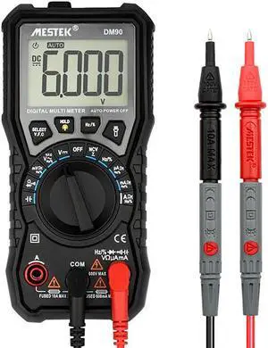MESTEK DM90 Auto-range True RMS LCD Digital Multimeter DC/AC Voltage/Current Meter Capacitance Resistance Tester Voltmeter Ammeter