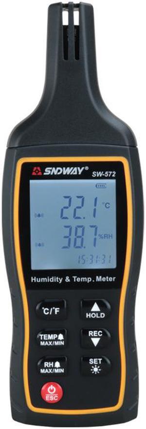 SW-572 Digital Thermometer LCD thermo Hygrometer indoor temperature Humidity meter Gauge tester monitor Weather Station Alarm Clock