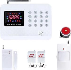 GSM Alarm System with Digital LCD Display Wire-less Home Security System with Remote Control