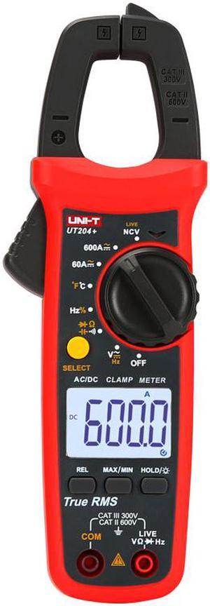 UNI-T UT204 Plus 400-600A Digital Clamp Meter; Automatic Range True RMS High Precision Multimeter