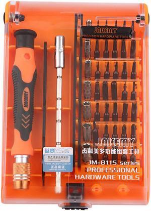 Jakemy JM-8115 Precision Screwdriver Set with Torx Hex Cross Head Screwdriver Bits Repair for Apple iphone Samsung Phone