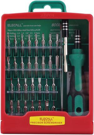 ELECALL 33 In 1 Screwdriver Set Torx Tweezer Extension Repair Tool Kit Box For Notebook Laptop Pc Cameral Watch Phone