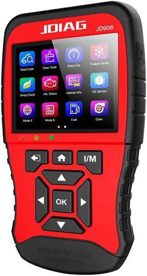 Professional OBD ? Automotive Scanner JD906 Full System Upgraded Code Reader OBD ? Scanner For Fuel Core Engine Analysis - Red