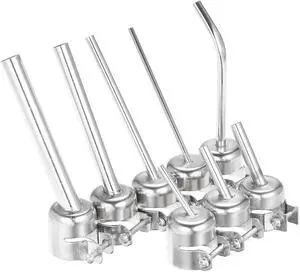 8Pcs Universal Hot Air Generator Nozzles Heat Resistant 45 Degree Bent Long Short Round Heat Air Machine