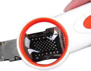 Portable 10X Magnifier Magnifying Glass illuminated LEDs Handheld Magnifier Light Magnified Tool For Reading
