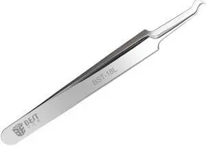 BST-18L Blackhead Tweezers Eyelash Extension Nipper Anti Acid Steel Needle Tweezers Removal Acne Face Care Curved Straight Nail Tool