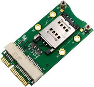 Mini PCI-E Adapter with SIM Card Slot for 3G/4G WWAN LTE GPS Card