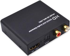 HD 2.0 Audio Extractor Support 4K 60Hz YUV 4:4:4 and HDR HD to Optical SPDIF Analog RCA L/R 3.5mm Converter