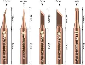 BEST C900M-T 5pcs Pure Copper Soldering Iron Tip Special For Horns Plastic