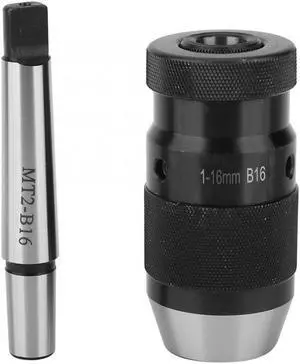 MT2-B16 Drill Chuck Arbor Steel 45 Hardness Live Center Lathe Tool Accessories for Drilling Machine