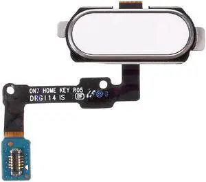 Fingerprint Home Button Flex Cable Replacement for Samsung Galaxy J7 Prime/ On7 (2016)/ J5 Prime/ On5 (2016) G570 G610 (White)