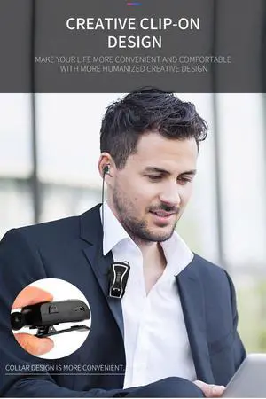 UKELILI UK-880 Wireless Bluetooth Headset Earphones In-Ear UK-890 Vibrating Alert Wear Clip Hands Free Earphone For Smartphones (White)