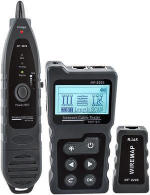 Multi-functional LCD Network Cable Tester Wire Tracker PoE Checker Inline PoE Voltage and Current Tester with Cable Tester with Illuminate Function