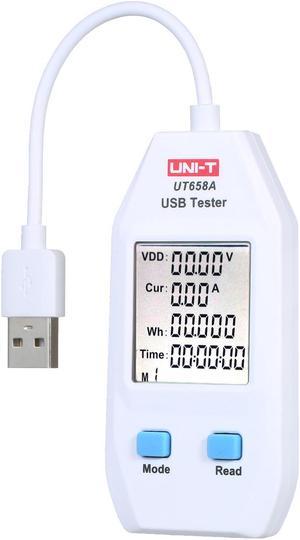 UNI-T UT658A USB Power Meter USB Tester Detector USB Voltmeter Digital Power Capacity Tester