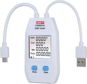 UNI-T UT658DUAL USB Power Meter LCD USB Tester Detector