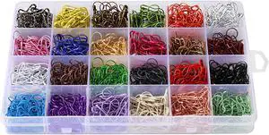 1200pcs/box 24 Colors Bulb Safety Pins Bulb Pins with Case Quilting Sewing Bulb Pins with Organizer Storage Case for Clothing Crafting Home Office Art Use