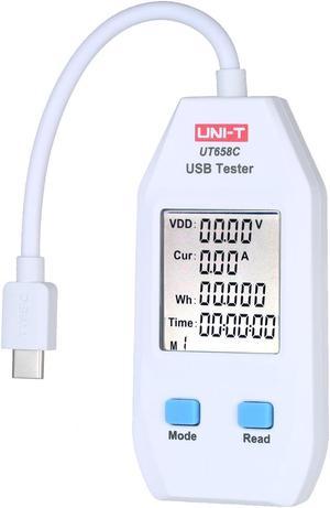 UNI-T UT658C USB Power Meter LCD USB Tester Detector Voltmeter Ammeter Digital Power Capacity Tester