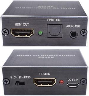 HDMI Audio Extractor Stereo Extractor Converter HDMI to HDMI Optical TOSLINK SPDIF + 3.5mm HDMI Audio Splitter Adapter