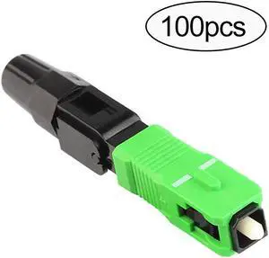 Fiber Optic Fast Connector FTTH Embedded Single-mode Fiber Optic Quick Connector Adapter Field Assembly - 100PCS
