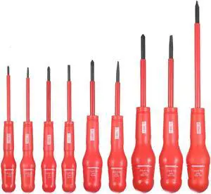9pcs 1000V Multi-functional Insulated Screwdrivers Set with Magnetic Slotted and Phillips Bits Electrical Work Repair Tools Kit