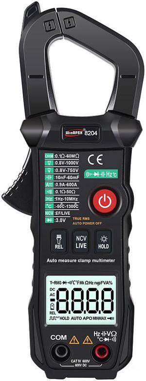AC DC Multimeter Clamp Meter Intelligent Automatic Identification Measurement AC DC Voltage Current Frequency Capacitance Resistance Meters with Data Hold Automatic Shutdown Function