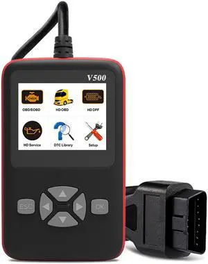 V500 Universal O-B-D2 Scanner Engine Fault Reader Read Clear Codes I/M Readiness Smog Check Car Truck Diagnostic Scan Tool for All 1996+ Vehicles