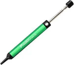Pro'sKit DP-366I Mini Aluminum Alloy Tin Sucker Anti-Static Desoldering Pump Compact Size Powerful Suction