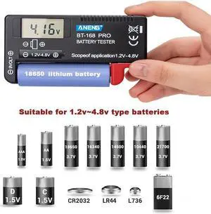 ANENG BT-168 POR Digital Lithium Battery Tester Checkered Load Analyzer Display Check AAA AA Button Cell Universal Capacity Test