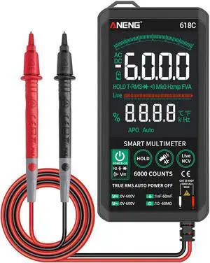 ANENG 618C Digital Multimeter Smart Touch AC DC Analog Bar True RMS Auto Tester Professional Transistor Capacitor NCV Tester Meter