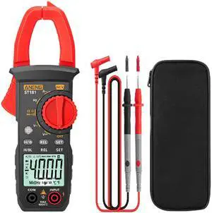 ANENG ST181 Digital Clamp Meter DC/AC Current 4000 Counts Multimeter Ammeter Voltage Tester Car Amp Hz Capacitance NCV Ohm Test