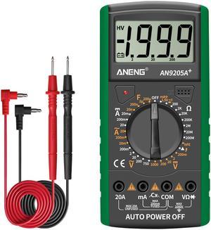 ANENG DT9205A Digital Multimeter ACDC Profesional Transistor Tester Electrical Multimetro NCV Test Meter Auto Range Ture RMS  Green