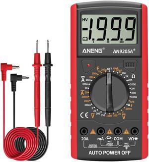 ANENG DT9205A Digital Multimeter ACDC Profesional Transistor Tester Electrical Multimetro NCV Test Meter Auto Range Ture RMS  Red