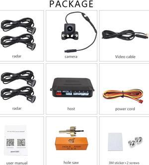 4pcs Wireless Backup Camera HD WIFI Car Auto Vehicle Reverse Backup Radar System for(12V) Car SUV MPV WiFi Backup Camera with Night Vision IP67 Waterproof LCD Wireless Reversing Monit
