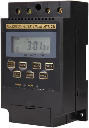 Electronic Digital Timer Switch AC220V 25A Din Rail LCD Digital Programmable Electronic Timer control KG316T-II