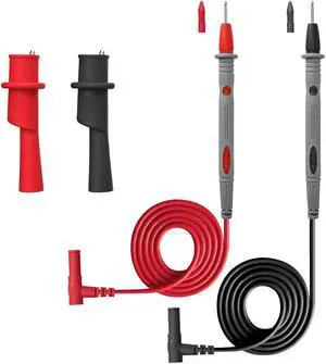 PT1034 Silicone Multimeter Test Leads + Crocodile Test Clip 1000V Needle Probe