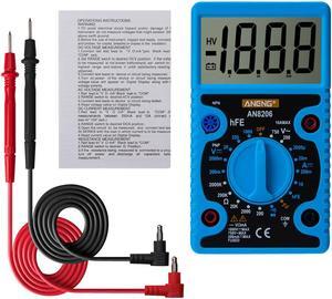 ANENG AN8206 Large Screen Digital Multimeter with Square Wave Output Voltage Current Continuity Measurement hEF Measurement - Blue